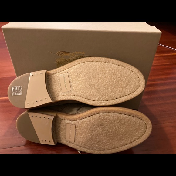 NIB Burberry Suede Wingtip Brogues Tan Suede Brogues 41 Made in Italy - Picture 4 of 8